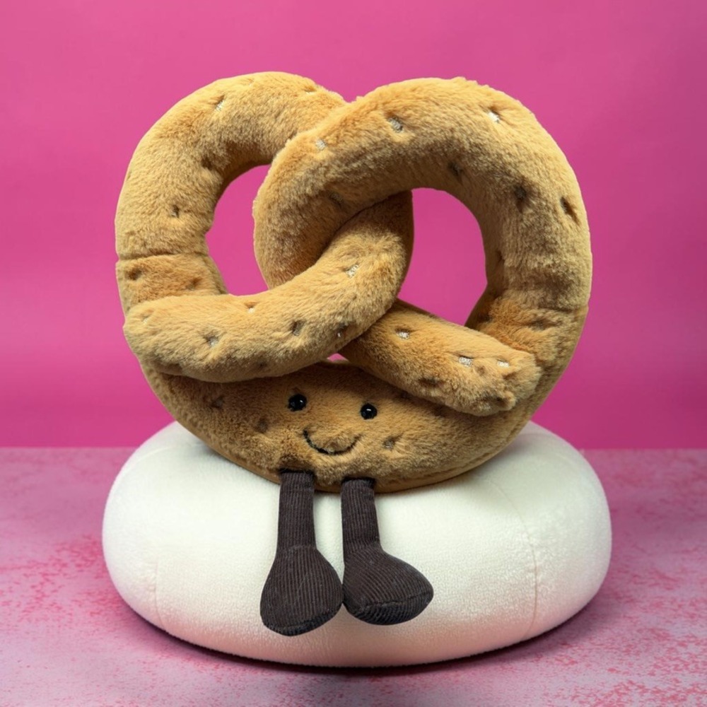 Jellycat Amuseables Pretzel Plush 8" New With Tags Authentic Soft Cute